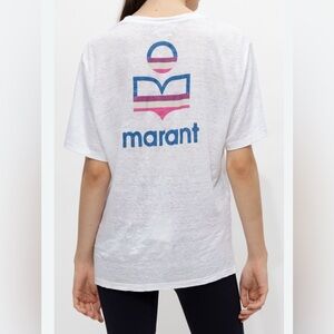 Isabel Marant Etoile Logo Linen Tee Large